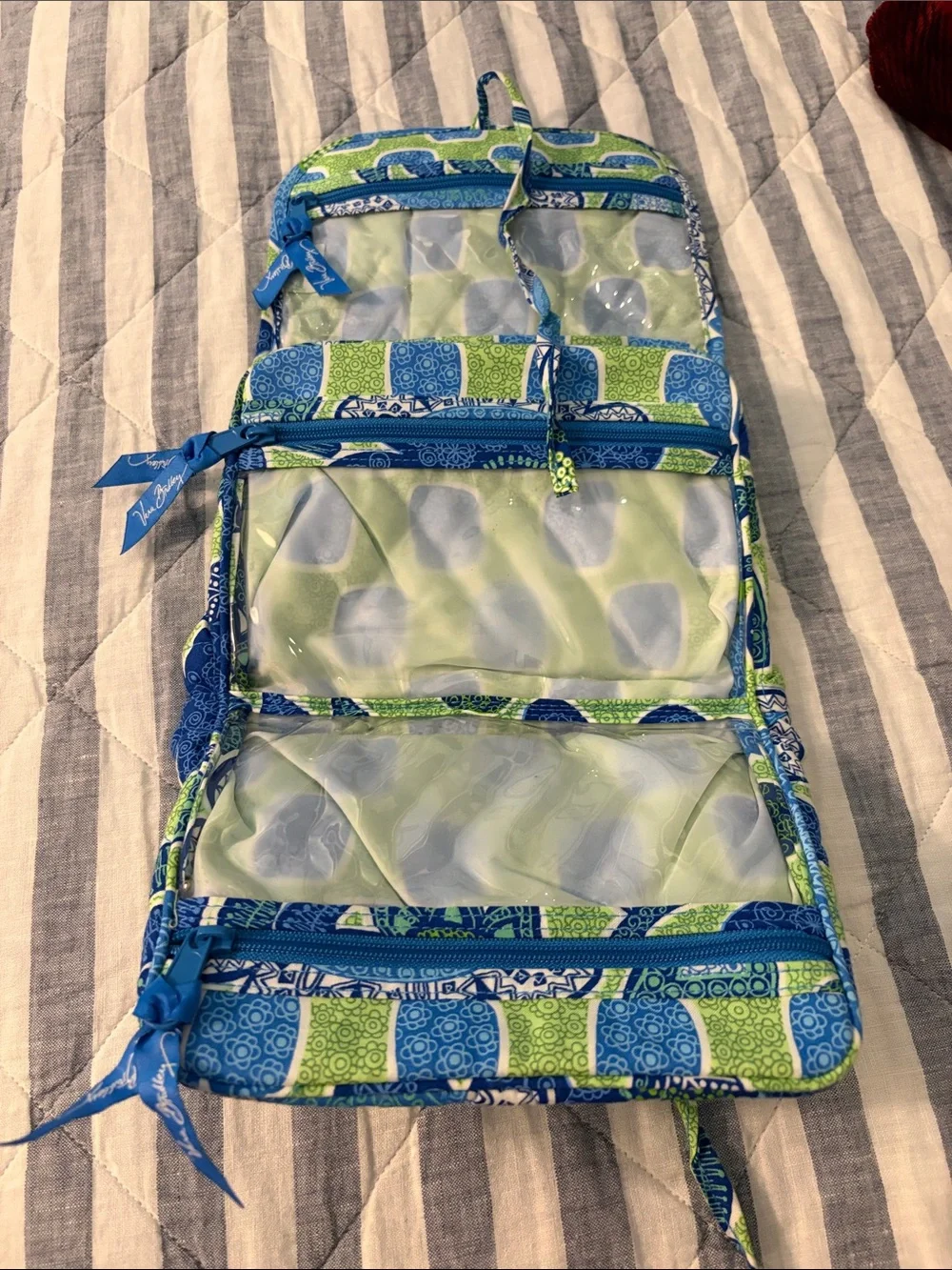 Vera Bradley Blue and Green Quilted Floral Crossbody
